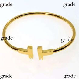 Ontwerper Tiffancy Armband Mode Klaver Tiffanyset Armband 18K Gouden Armband Dubbele T-vormige Armband Vrouwen Sieraden Liefde Vrouwen Gouden Bangle Tiffanybracelet 179