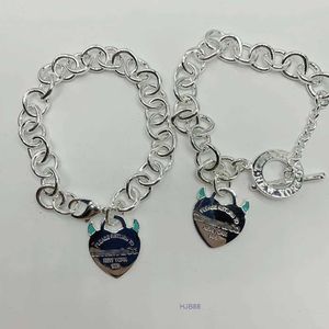 Designer Tiffanies Bijoux de haute qualité Argent Ot Boucle Chaîne épaisse Marque pour hommes Femmes Couple Coeur Bracelet Pwwy