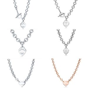 Ontwerper Tiffanyjewelry ketting voor vrouw luxe sieraden Seiko Hoge kwaliteit liefde ketting series met diamanten hart Tiffanyjewelry modeketen 566