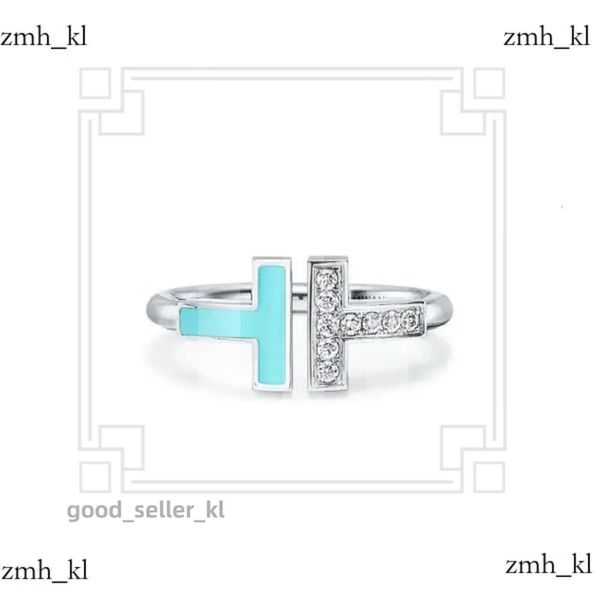 Designer Tiffanyring Classic Open Double T Ring Couple Couple Sterling Silver Ring High Quality Fashion Trend Couple Anniversaire T Ring Love Ring TiffanyJewelry 103