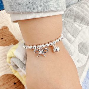 Tiffay and Co – bracelet à nœud pour enfants, cloche gravée parent-enfant, bijoux en argent pur 4MM s925