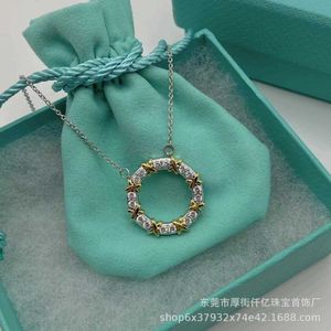 Designer tiffay and co haute édition croix diamant S925 collier en argent sterling mode simple collier chaîne