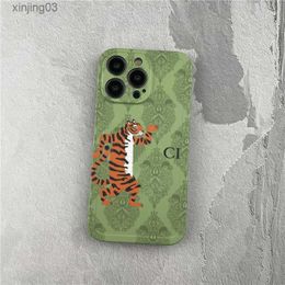 Designer Tiger Phone Case Soft Shell pour Iphone 14 14promax 14plus 14pro 13 12 11 Xsmax Xr X 7p 8p Cell Phonecase de haute qualité xinjing03