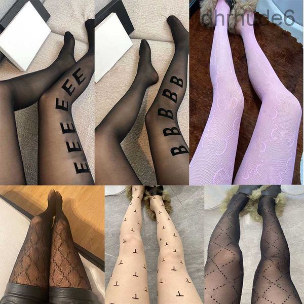 Designer Strumpfhosen Strümpfe Damen Leggings Luxus Socken Vollbuchstaben Stretch Netzstrumpf Damen Sexy Schwarze Strumpfhose für Hochzeitsfeier 8IVN