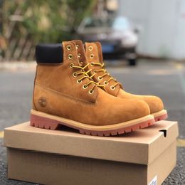 Designer Timberlan Boots Luxury Boots Chaussures Men Boots Boots Imperpose la cheville classique Martin Cowboy jaune rouge bleu noir rose rose de randonnée Bottes de moto 36-46