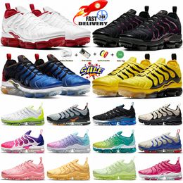 Designer TN plus mannen hardloopschoenen voor dames triple zwart witte helder karmozijnrode laser blauwe tennisbal middernacht marine druiven Atlanta grote size tn sneakers trainers