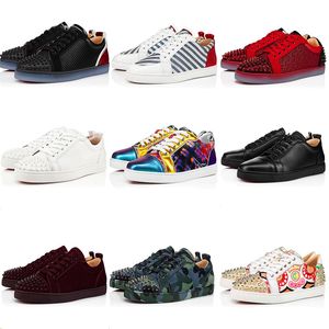 Designer nouveaux hommes chaussures de sport à semelles rouges chaussures de sport rivet chaussures de créateurs à ongles bas baskets à semelles de mode pour hommes et femmes baskets Eur 36-46 plus taille 12