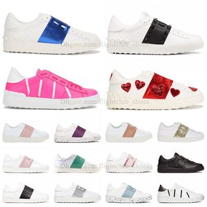 topkwaliteit valentijnsschoenen heren dames valentijnsschoenen zwart wit marineblauw roze gouden spikes trainers loafers klinknagels casual jurk schoen rockstud platform