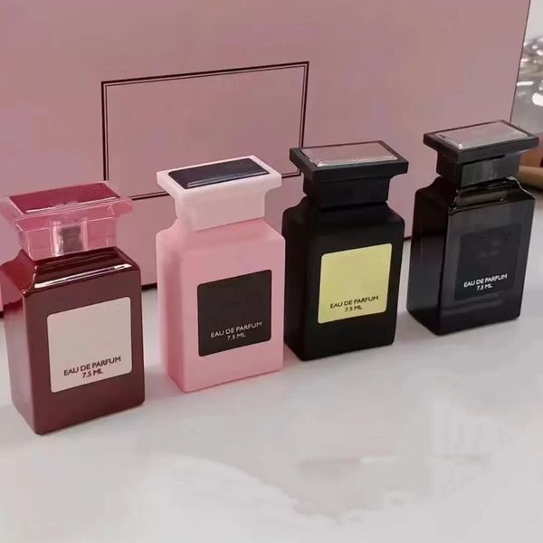 Ensemble de parfum supérieur de concepteur 7,5 ml 4 pièces Sprays de pêche cerise Suit Miniature Collection moderne 1V1Charming Fragrances neutres pour cadeau