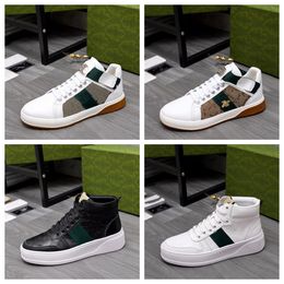 Designer Top Qualité Casual Chaussures Hommes Femmes Vache En Cuir Serpent Ace Abeille Tigre Lettre G Motif Broderie Rouge Vert Designer Robe Sneaker taille 38-45 TAILLE 38-45