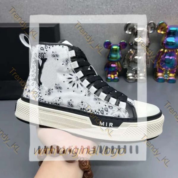 Designer Top Stars Court Sneakers de haute qualité Amirir Chaussures ma1 Court Hi Sneaker Men Sky Top Low Sneakers Cuir Canvas Chaussures High Top Shoes Taille 39-46 991