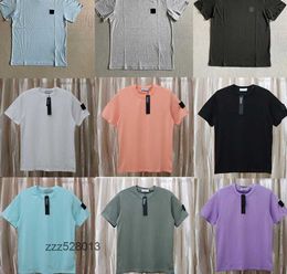 Designer Top stoney merk heren t-shirts Klassiek basic stenen eiland geborduurde badge los katoenen eiland t-shirt met ronde hals