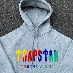 Designer Top Trapstars Chenille Sweat À Capuche Survêtement Ensemble Lettre Broderie 1 Prototype London Street Couple Robe S-xl