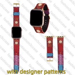 Diseñador Top Correas de reloj Correas para Apple Watch Band 45 mm 42 mm 38 mm 40 mm 44 mm 49 mm iwatch 7 1 2 3 4 5 6 series bandas Pulsera Pulsera Imprimir reloj