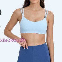 Designer Tops Sexy Lul Women Yoga Underwear NOUVEAU FIL STRIFRED FIXE FIXE COSTER CUSHION SPORTS BRA ELASTIQUE NUDE BEATHE Back Fitness