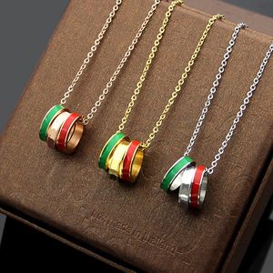 Designer Topsgg Mens Womens Pendant Collier Luxury G Mod￨le de contr￴le Green Rouge Drop dysout