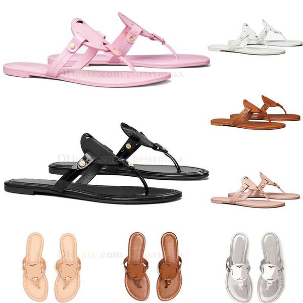 Envío gratis Diseñador Tory Sandalia Mujer Zapatillas Diapositivas famosas Miller Butche Sandalias Lujo Og Marca Mulas Mocasines Para mujer Suela Torys Burchslides Pisos Sliders