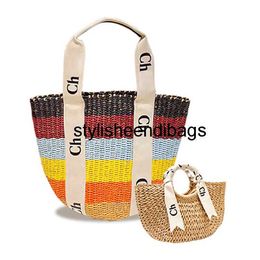 Tote designer 5a borsa Borsa da spiaggia in paglia Rafia Womens Woody basket Borsa a tracolla uomo secchiello intrecciato moda Busta a tracolla busta grande pochette classica