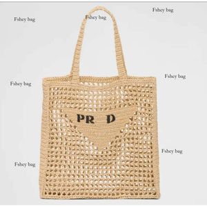 Sac fourre-tout designer plage Fashion Mesh creux tissé pour paille d'été Black Abricot Summer Sac à provisions de vacances tissées d'été