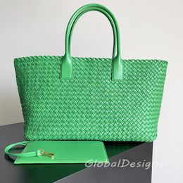 Designer draagtas breien met handtas tas handgreep grote capaciteit hand suède lederen boodschappentas heren winkper zomer maxi dames stro strandtassen handtas portemonnee portemonnee