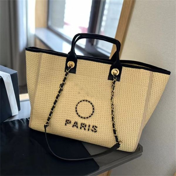 Bolso de diseño de diseñador bolso de lujo para mujeres bolsas de playa de paja para mujeres clásicos bolsos de hombro bolsos para mujer bolsas de moda