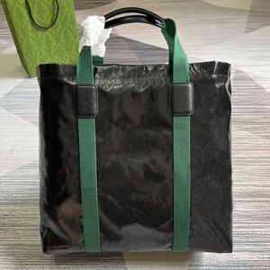 Sac fourre-tout design pour hommes, sac en toile de cristal noir, porte-documents pour homme, sac à bandoulière, trousse de toilette, grand sac de voyage, sac de voyage en nylon, qualité miroir supérieure, vert, rouge, Web