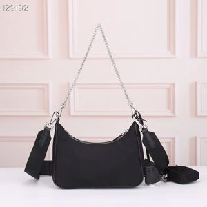 Sac fourre-tout design en toile de nylon Hobo Sacs à main de luxe Sacs à bandoulière Pack de poitrine Lady Chaînes Top Quality Purse Messenger Portefeuille 3 pièces pour filles Sacs à dos