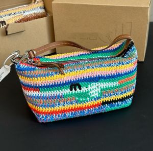 Designer draagtas regenboog geweven crossbody draagtas handtas voor dames merk katoen design tassen dames portemonnee grote capaciteit designer schoudertas tas ontwerper