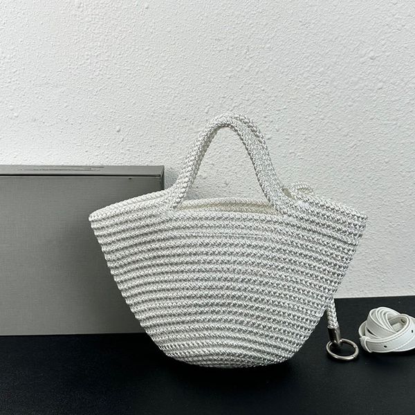 Sac fourre-tout de créateur pour femmes Basket With Strap sacs à main de luxe Crossbody Ibiza fourre-tout poignées supérieures de haute qualité sacs à main Nylon Knitting Baskets les sacs fourre-tout sac à main femme