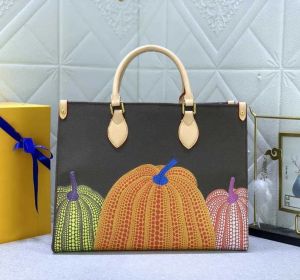 Designer sac fourre-tout femmes MM Pumpkin imprimé fleur de luxe lettre Enpreinte sacs à provisions en cuir sacs à main épaule sac à main M46466 top qualité