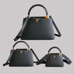 Designer Tote Bags Schoudertas Dames Handtassen Mode Capucines Grote capaciteit Huid Effen Klassiek Metaal Echt leer 3 stuks 2023 nieuw