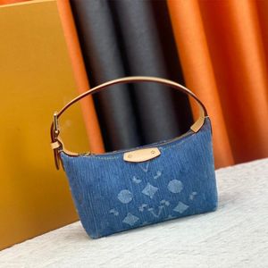 Leigner Tote Handbag Mini Taille Denim Blue Canvas Sac Small Size Hand Handle Sac Lady Tote Luxury New Fashion Femmes Crossbody Fool