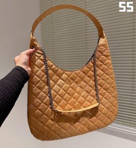 Designer Fourre-tout en cuir chaîne sac d'embrayage épaule fourre-tout sacs solides Hasp chaînes lettre capacité portefeuille sac à main femmes poignée de luxe lin sac à main de mode grand sac à main