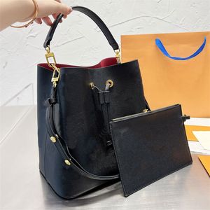 Designer Tote Neonoe dames emmer tas klassieker emed handtassen portemonnee vrouwelijk bloemen bedrukt lederen bakken messenger crossbody schoudertassen portemonnee