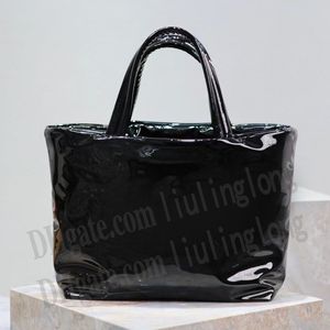 fourre-tout design nouveaux sacs à main femmes sacs à bandoulière de luxe noir shopping messager en cuir verni fourre-tout grande capacité sac à main de mode sacs à main
