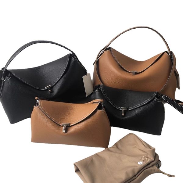 Bolsos Toteme de diseñador, bolso de mano de lujo para mujer más grande, bolso de hombro de cuero de vaca, bolso de noche, bolso cruzado, bolsos de mensajero