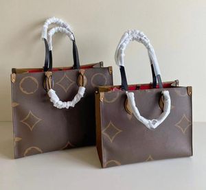 Designer Totes Bag Womens Handbags Onthego Tote Bag Shopping Bag Crossbody Flower Ladies High Quality Genuine Leather Purse Shoulder Bags Grande capacité Sac à main