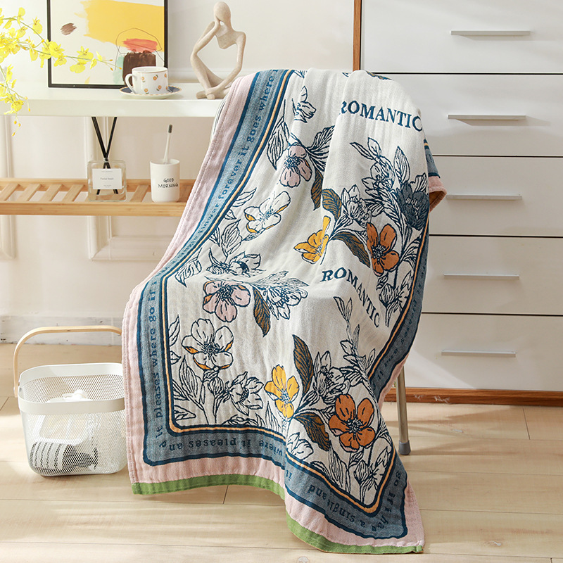 Designer towel Bath towel Coloured cotton gauze bath towel Luxury Beach New Style Towels Comfortable Beach Towel Soft Original style man woman Extra large yy