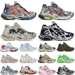 Designer Track 2024 Runners 7.0 Plataforma de calzado casual Marca Transmitir sentido Hombres Mujeres Enterrar Deconstrucción Pistas Placa-Forma Zapatillas de deporte planas Zapatos 35-46