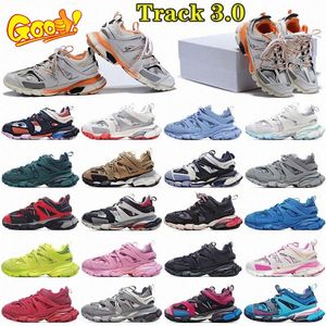 Casual schoenen Designer Track 3 3.0 Men Women Sneakers Triple White Black Gomma Leather Trainer Gedrukte platform Tracks Shoe