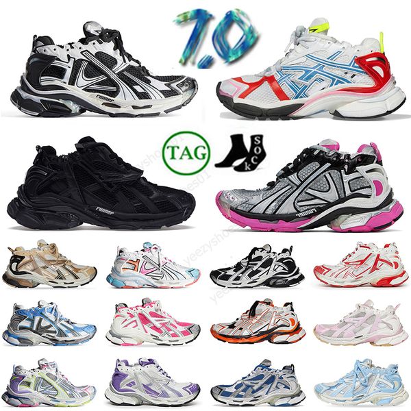 Piste de créateurs 7.0 coureurs chaussures habillées triples S 7,5 coureur de runner chaussure pistes 7 Tess Gomma Paris Speed Platform Fashion Outdoor Sports OG Le cuir