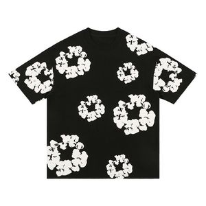 Survêtement de créateur T-shirts graphiques floraux Harajuku T-shirt et pantalon surdimensionnés Streetwear Femme T-shirts Printemps et été Tops Tees