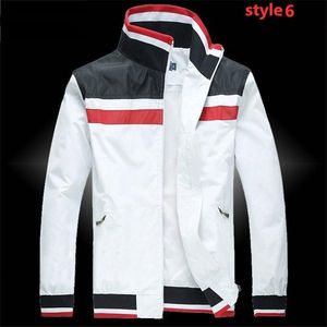 EE. UU. Polo a prueba de viento blanco rojo chaqueta de hombre impermeable chaqueta delgada Collar de pie chaqueta casual juvenil Uniforme de béisbol de los hombres y uniforme de golf