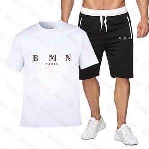 Designer Tracksuit Men Shorts Tracksuitsets Logo Drukken Katoenmix met korte mouwen Wit zwart grijs T -shirt en shorts Jogging Suite herenkleding 2 stuks sets