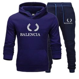 Diseñador Chándal mesn Marca Impreso Ropa deportiva Hombres 19 colores Cálido Conjunto de dos piezas Sudadera con capucha suelta Pantalones Conjuntos Sudadera con capucha para correr