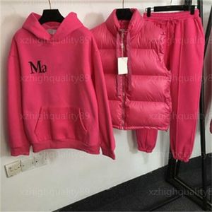 Designer Tracksuit Sweatsuits Vrouwensets voor dames outfits herfst warm katoenen hoodie vest broek driedelige set vrouw kleding