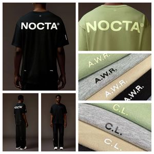 NOCTA Designer Tide T Shirts NOCTA Letter Laminated Print Short Sleeve High Street Losse Oversize Casual Sports T-Shirt 100% Pure Cotton Tops voor mannen en vrouwen