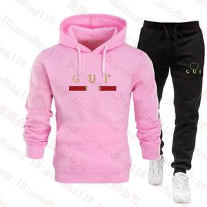 Survêtement de créateur femmes Ensembles à capuche rose Deux 2 pièces Ensemble de vêtements pour femmes Sportif Pull à manches longues à capuche et pantalons Survêtements Printemps Automne Costume de jogging décontracté