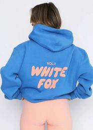 2024 White Fox Sweat à capuche Vêtements de créateurs pour femmes Printemps Automne Hiver Nouveau Sweat à capuche Ensemble à la mode Sportif Pull à manches longues à capuche Joggers Survêtement White Fox