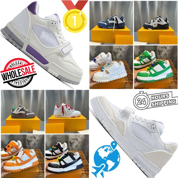 Designer formateur Sneaker chaussures décontractées hommes femmes chaussures de course en cuir de veau Abloh superpositions blanc vert rouge bleu chaussures de plein air